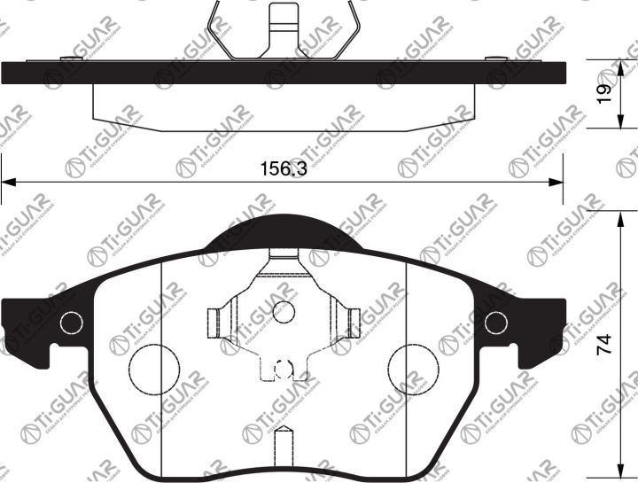 Тормозные колодки TG-1212/PN0300W* Ti·GUAR