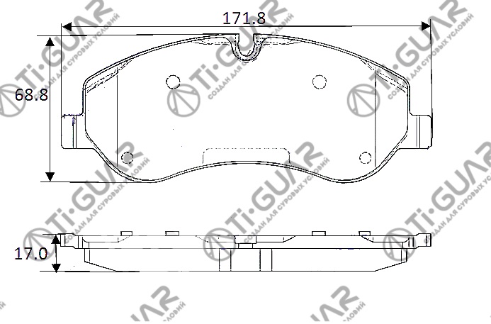 Тормозные колодки TG-0667/PN0667W* Ti·GUAR Тормозные колодки TG-0667/PN0667W* Ti·GUAR